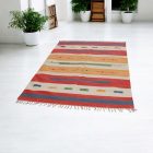 Indien Kilim tapis 140x200 Kilim moderne en coton