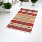 Indien Kilim tapis 70x140 tapis coton mince