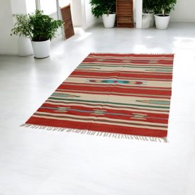 Indien Kilim tapis 140x200 Kilim coton moderne