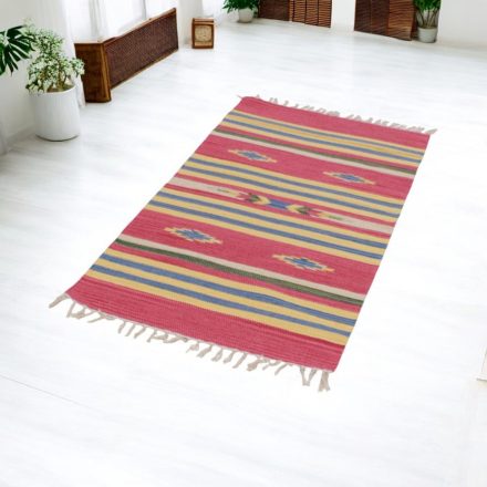 Indien Kilim tapis 70x140 Kilim moderne en coton