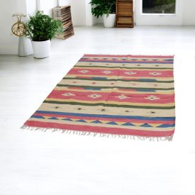 Tapis kilim Indien 140x200 tapis kilim moderne en coton