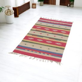 Indien Kilim tapis 70x140 Kilim coton moderne