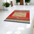 Indien Kilim tapis 170x240 Kilim moderne en coton