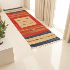 Indien Kilim coureur 60x200 Kilim coton moderne