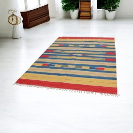 Indien Kilim tapis 170x240 Kilim moderne en coton