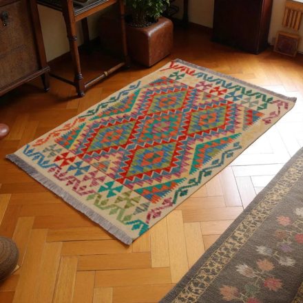 Tapis Kilim laine tissé main Chobi 87x125 kilim ethnique