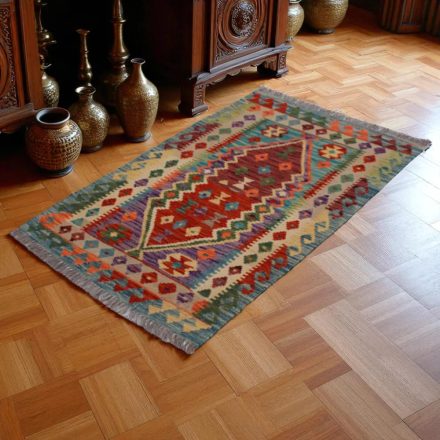 Tapis Kilim laine tissé main Chobi 83x129 Kilim nomade