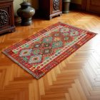 Tapis Kilim laine tissé main Chobi 156x98 tapis kilim multicolore
