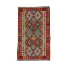 Tapis Kilim laine tissé main Chobi 156x98 tapis kilim multicolore