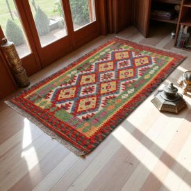 Tapis Kilim laine tissé main Chobi 146x100 tapis Kilim afghan
