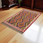 Tapis Kilim laine tissé main Chobi 153x104 tapis kilim multicolore