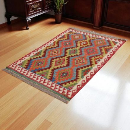 Tapis Kilim laine tissé main Chobi 153x104 tapis kilim multicolore