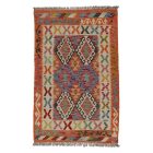Tapis Kilim laine tissé main Chobi 148x103 tapis kilim multicolore