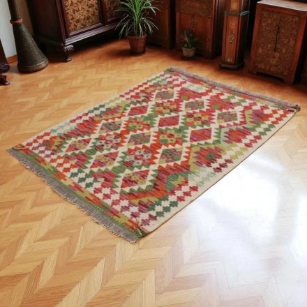 Tapis Kilim laine tissé main Chobi 157x102 tapis kilim multicolore