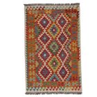 Tapis Kilim laine tissé main Chobi 156x93 tapis kilim multicolore