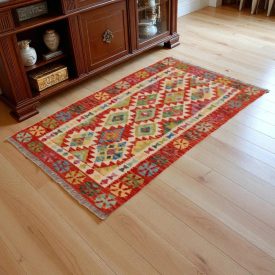 Tapis Kilim laine fait main Chobi 145x100 tapis kilim multicolore