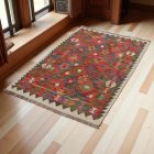 Tapis Kilim laine tissé main Chobi 153x98 tapis kilim multicolore