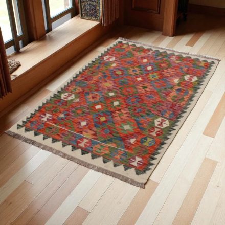 Tapis Kilim laine tissé main Chobi 153x98 tapis kilim multicolore