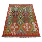 Tapis Kilim laine fait main Chobi 145x103 tapis kilim multicolore