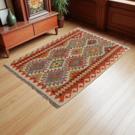 Tapis Kilim laine tissé main Chobi 149x100 tapis nomade kilim