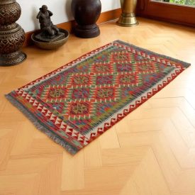 Tapis Kilim laine tissé main Chobi 149 x100 Kilim nomade