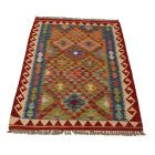 Tapis Kilim laine tissé main Chobi 138x103 tapis Kilim afghan