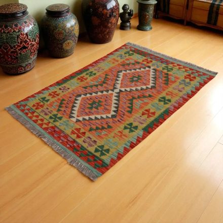 Tapis Kilim laine tissé main Chobi 148x100 tapis kilim multicolore