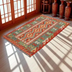 Tapis-Kilim-laine-tisse-main-Chobi-156-x100-Kilim-afghan