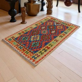 Tapis Kilim laine tissé main Chobi 148x93 tapis nomade kilim