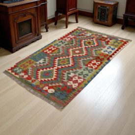 Tapis Kilim laine tissé main Chobi 152x102 tapis Kilim afghan