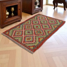 Tapis Kilim laine tissé main Chobi 157x104 tapis kilim multicolore