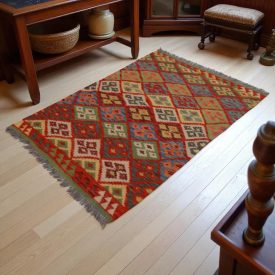 Tapis Kilim laine fait main Chobi 154 x103 tapis kilim