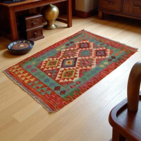 Tapis Kilim laine tissé main Chobi 148x99 tapis nomade kilim