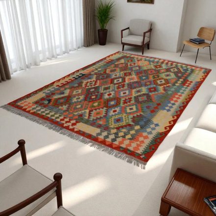 Tapis Kilim Afghan Chobi 205x295 tapis kilim tissé à la main