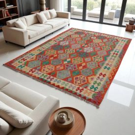 Tapis Kilim Afghan Chobi 203x296 tapis kilim tissé à la main