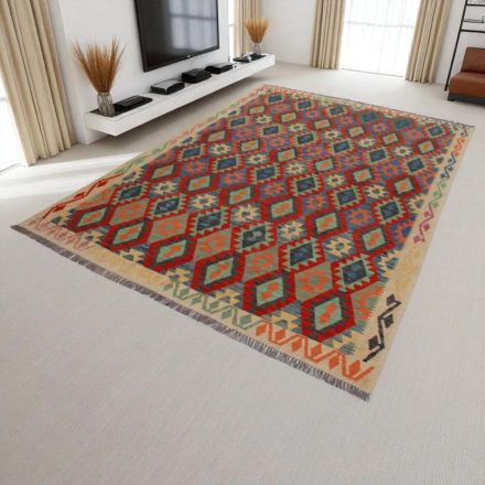 Tapis Kilim Afghan Chobi 203x296 tapis kilim tissé à la main