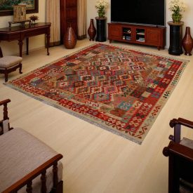   Tapis Kilim Afghan Chobi 238x299 tapis kilim tissé à la main