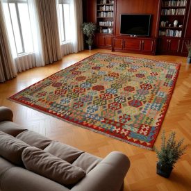   Tapis Kilim Afghan Chobi 259x350 tapis kilim tissé à la main