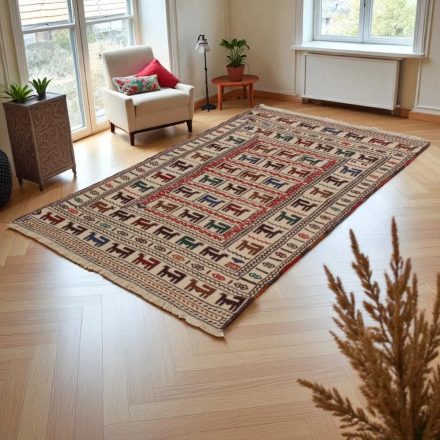 Tapis tribal kilim Adarskan 121x200 tapis mural tissé main
