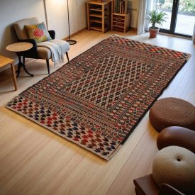 Tapis tribal kilim Adarskan 114x188 tapis mural tissé main