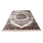 Tapis classique beige brun 140x200 tapis mécanique polyester