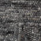 Tapis coureur gris Rustic 90x438 tapis laine pour le couloir