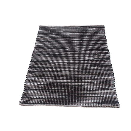 Tapis chiffon 79x51 noir tapis de chiffon en coton