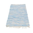 Tapis chiffon 71x139 bleue-blanc tapis de chiffon en coton