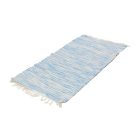 Tapis chiffon 71x139 bleue-blanc tapis de chiffon en coton