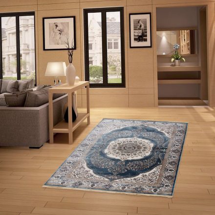 Tapis classique bleu 140x200 tapis mécanique en polyester