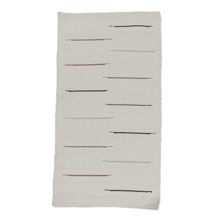 Tapis chiffon 68x148 blanc tapis de chiffon en coton