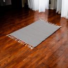 Tapis chiffon 72x136 tapis en coton gris