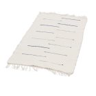 Tapis chiffon 70x125 blanc tapis de chiffon en coton