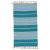 Tapis chiffon 129x71 bleu tapis chiffon en coton